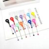 Wholesale New Silicone Keychain Creative DIY Beaded Water Cup Straw 8-10mm Silicone Straw Accessories