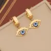Wholesale PVD Coated 18K Gold Real Gold Plated Devil'S Eye Stainless Steel IG Style Waterproof Non Tarnish Drop Earrings
