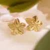 Wholesale 1 Pair Elegant French Style Sweet Geometric Flower 304 Stainless Steel Imitation Gold Electroplating Ear Studs