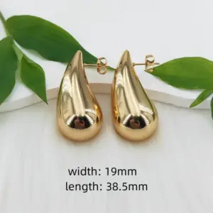 Gold / 19mm * 38.5mm / 1 Pair