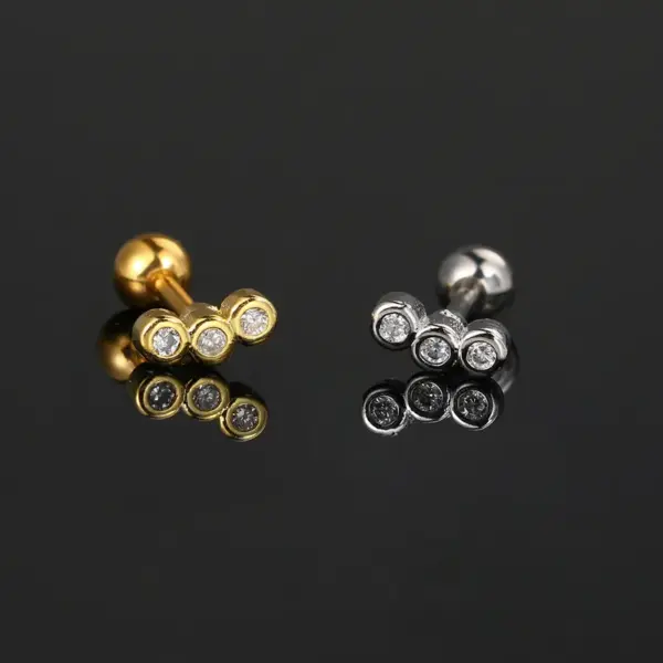 Wholesale 1 Piece 1 Pair Elegant Streetwear Geometric Inlay Copper Zircon Ear Studs