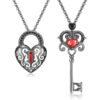 oly-4a38e38cfbc9df2bfa38db693cf60569 Wholesale personality hollow diamond love clavicle chain key lock creative cole girlfriends gift necklace pendant pair