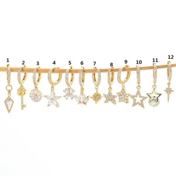 Wholesale Fashion Geometric Plating Copper Copper Earrings