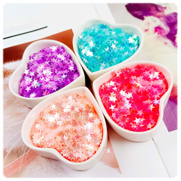 Wholesale YALEDUO oil color 7MM five-inted star DIY oil painting sequins starry sky spread five-inted star golden light plane without holes