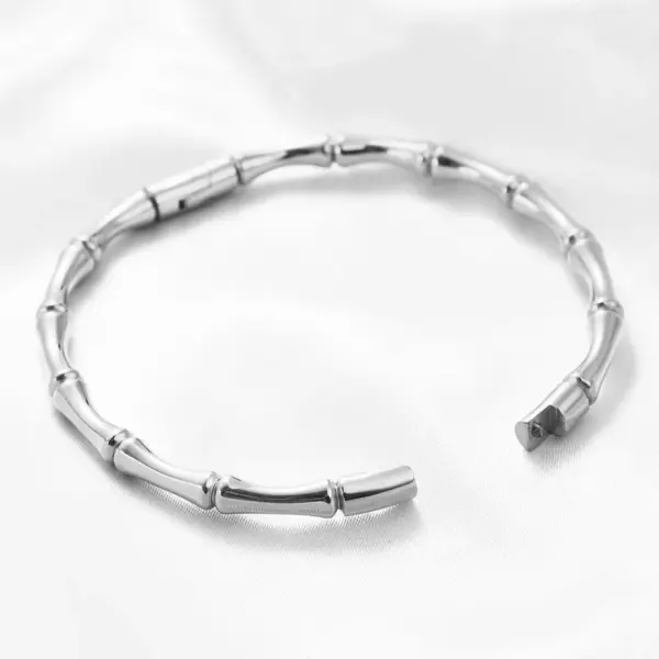 Wholesale Solid Color 304 Stainless Steel Simple Style Bangle