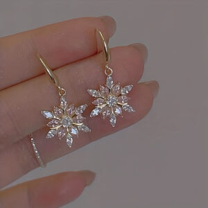 Wholesale fashion elegant snowflake Christmas earrings