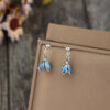 Wholesale Simi-style minimalist petal patchwork flower earrings