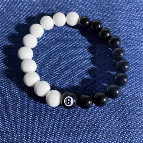 Wholesale Obsidian Cross Bracelet Live Selling Chinese Black Eight Billiards Bracelet Cat's Eye Beaded Student Party Bracelet