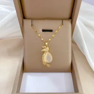 F515 Titanium Steel Chain Copper Pendant