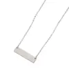 Wholesale Jewelry Basic Simple Style Geometric Customization Laser Engraving 201 Stainless Steel Plating Pendant Necklace Cable Chain