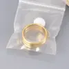 Wholesale 304 Stainless Steel Rhombus Ion Plating (IP) Zircon 18K Real Gold Plated Simple Style Classic Style Waterproof Non Tarnish Inlay Gold Rings