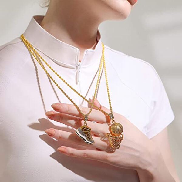 Wholesale Basketball hip-hop men's accessories retro necklace