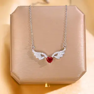 Silver Love Red Diamond Wings