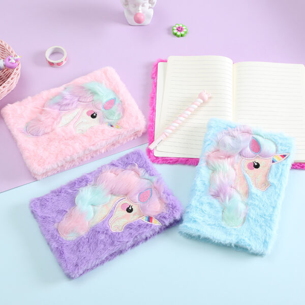 Wholesale Cartoon Unicorn Plush A5 Student Line Notebook