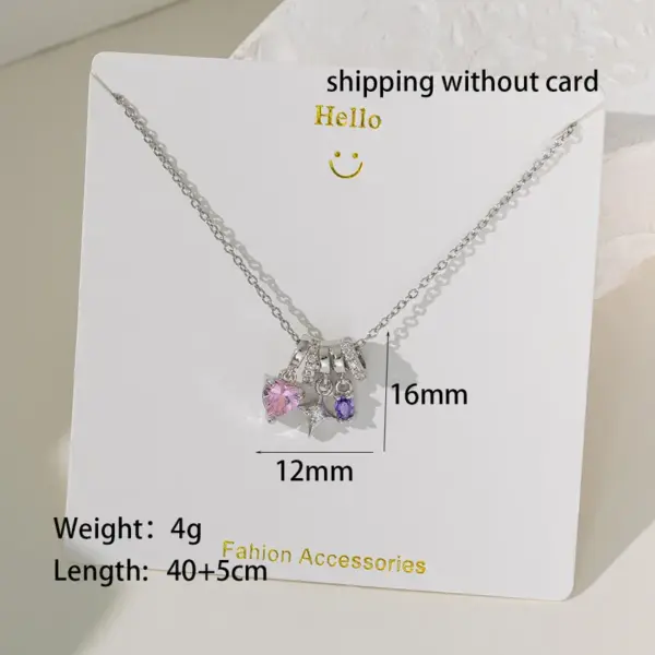 Wholesale PVD Coated Real Gold Plated 18K Gold Pentagram Ice Cream Animal 304 Stainless Steel Simple Style Waterproof Non Tarnish 304 Stainless Steel Lobster Trigger Clasp Closure Pendant Necklace