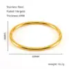 Solid Color 304 Stainless Steel Bangle In Bulk