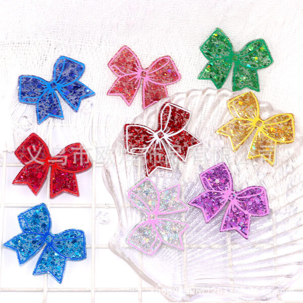 Wholesale Cross-border new loose powder cartoon bow bag accessories acrylic cute DIY patch accessories