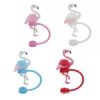 Wholesale Flamingo Four-Color Silicone Straw Cap Dust-Proof and Spill-Proof Straw Cover Creative Cartoon Straw Decorative Plug Factory Direct Sale