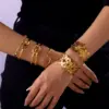 Wholesale 304 Stainless Steel Heart Shape Bow Knot PVD Coated Plated With KC Gold Modern Style Classic Style Commute Gold Bangle