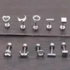 Wholesale 1 Pair Simple Style Moon Heart Shape Plating 304 Stainless Steel 18K Gold Plated Ear Studs