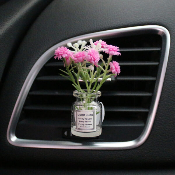 Wholesale Baby's breath glass vase car air conditioner vent perfume clip