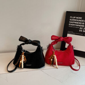 Wholesale Vintage-style suede bag, shoulder bag, underarm bag, crossbody bag