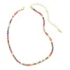 Wholesale Fashion Multicolor Colorful Copper Plating Inlay Zircon Necklace