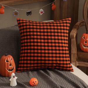 Orange and black grid / 45*45cm (excluding core)