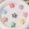 Wholesale Checkered five-pointed star scattered beads