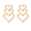 Wholesale PVD Coated Real Gold Plated Heart Shape Stainless Steel Fashion Waterproof Non Tarnish Jewelry Set
