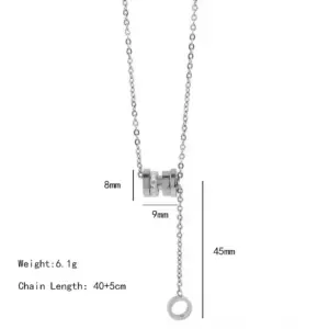 Silver Tassel Small Waist Necklace