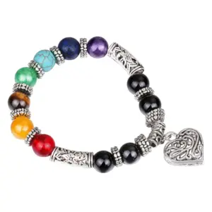 B0044-10mm Colorful Peach Heart