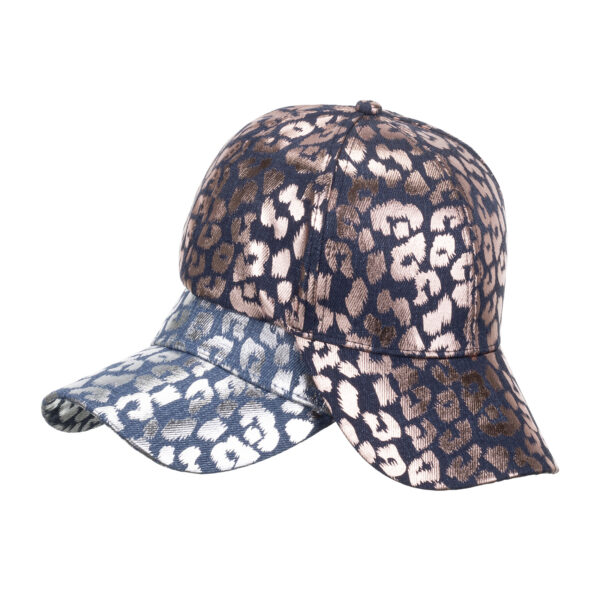 Wholesale Ladies fashion bronzing leopard print baseball cap cap color letter hot stamping Sun Hat sun hat B1086