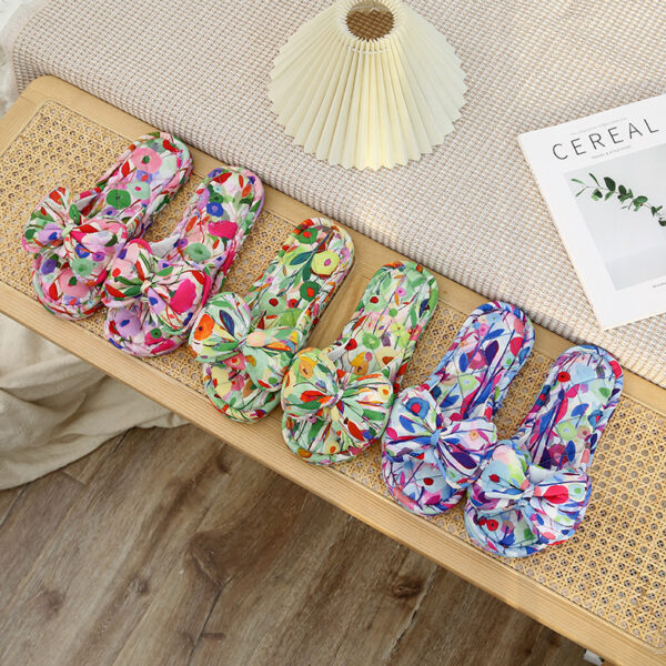 Wholesale Ins K-Style 2025 New Soft-Soled Slippers for Women's Home Silent Silent Cloth Bottom Non-Slip Indoor Pure Cotton Floor Mop