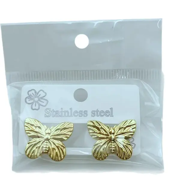 Style Oversized Floral And Leaf Earrings Stainless Steel Unique Design Geometric Pattern Unisex Hoops