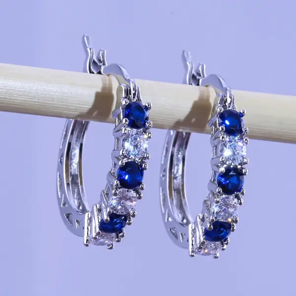 Wholesale Fashion Animal Copper Artificial Gemstones Earrings