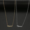 Wholesale Cross-border Mother's Day Series Mama Necklace English Letter Pendant Titanium Steel Personality Necklace Overseas Explosions Jewelry