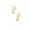 Wholesale 1 Pair Casual Sweet Round Plating Inlay Copper Zircon Gold Plated Drop Earrings