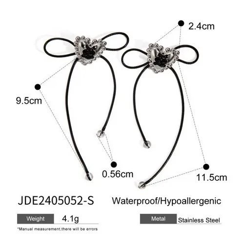 Wholesale 304 Stainless Steel Tassel Bow Knot PVD Coated Rhinestones 18K Real Gold Plated Real Gold Plated 18K Gold Vacation Simple Style IG Style Waterproof Non Tarnish Inlay Gold Drop Earrings