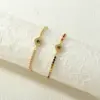 Wholesale Jewelry Fashion Geometric Copper Artificial Gemstones Diamond Bracelets