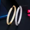 1 Pair Vintage Style Circle Solid Color Plating Inlay Copper Zircon Gold Plated Hoop Earrings