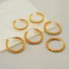 Wholesale 1 Pair Elegant U Shape Plating Stainless Steel Titanium Steel 18K Gold Plated Hoop Earrings