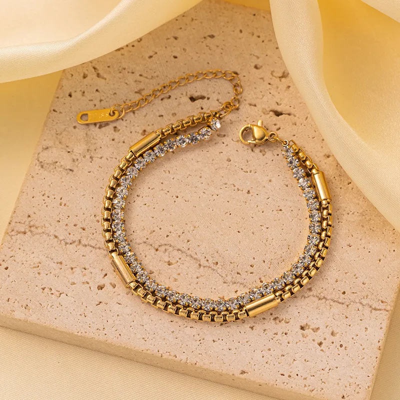 Wholesale PVD Coated Real Gold Plated 18K Gold Solid Color 304 Stainless Steel Vintage Style Simple Style Commute Waterproof Non Tarnish 304 Stainless