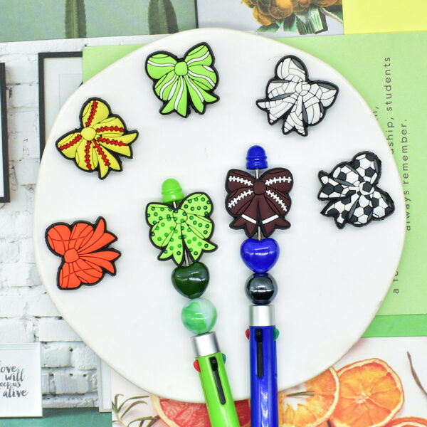 Wholesale DIY Bow Beaded Pen Jewelry Soft Rubber Beaded Accessories