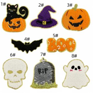 Phnom penh halloween cloth sticker set 8 pack