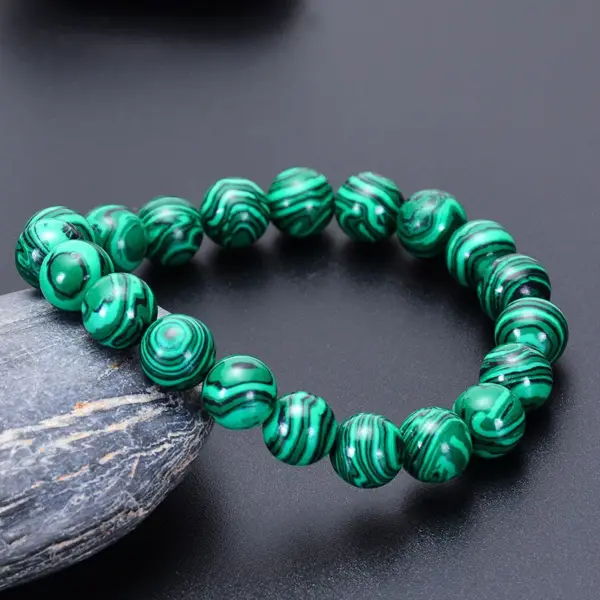 Wholesale Fashion Swirl Pattern Natural Stone Beaded Bracelets 1 Piece