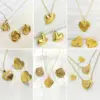 Wholesale New Luxury Geometric Irregular Titanium Steel Necklace Earring Set Fashionable Oil Pressed Ear Studs Elegant Jewelry Set For Women