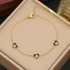 Wholesale Stainless Steel 18K Gold Plated Commute Plating Heart Shape Bracelets