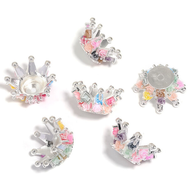 Wholesale Acrylic Butterfly Beads Fashion Flower Round Beads Straight Hole Heavy Beads DIY Mobile Phone Chain Loose Beads