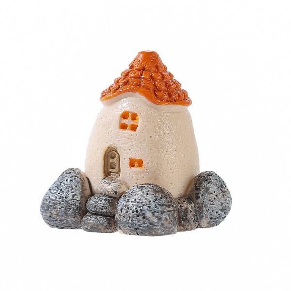 Wholesale zakka Love Sea Village Small Clay House Micro Landscape Decoration Accessories Resin Small House Ornaments Villa